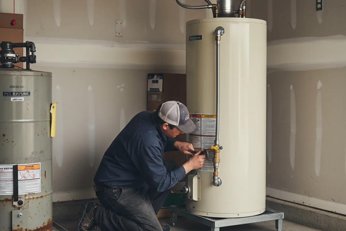 Water heater and shutoff valve replacement in Paola